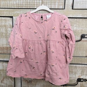 H&M Pink Floral Kids Casual Dress